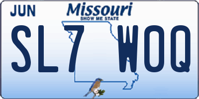MO license plate SL7W0Q