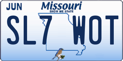 MO license plate SL7W0T