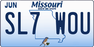MO license plate SL7W0U