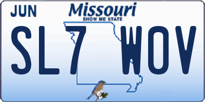 MO license plate SL7W0V