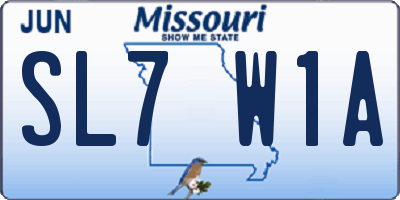 MO license plate SL7W1A
