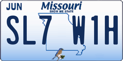 MO license plate SL7W1H