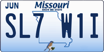 MO license plate SL7W1I