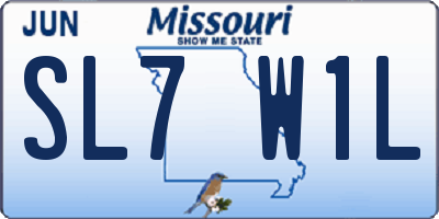 MO license plate SL7W1L