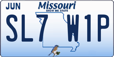 MO license plate SL7W1P