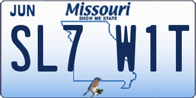 MO license plate SL7W1T
