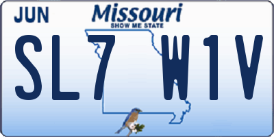 MO license plate SL7W1V