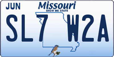 MO license plate SL7W2A