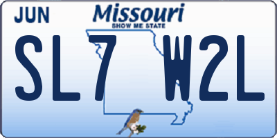MO license plate SL7W2L