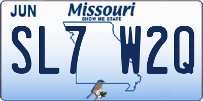 MO license plate SL7W2Q