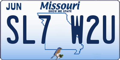 MO license plate SL7W2U