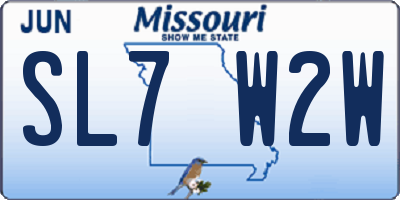 MO license plate SL7W2W