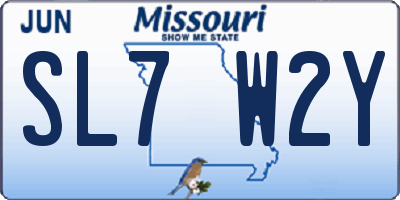 MO license plate SL7W2Y
