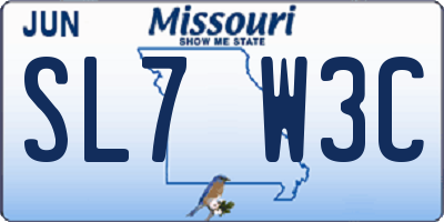 MO license plate SL7W3C