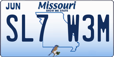 MO license plate SL7W3M