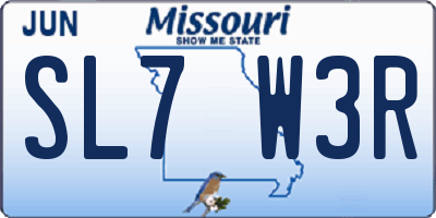 MO license plate SL7W3R