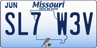 MO license plate SL7W3V