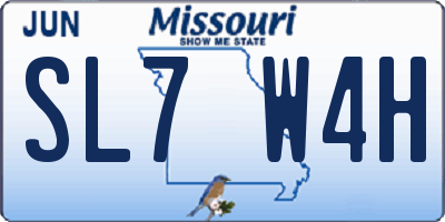 MO license plate SL7W4H