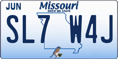 MO license plate SL7W4J