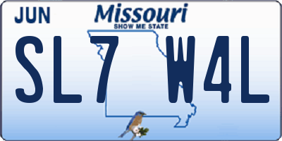 MO license plate SL7W4L