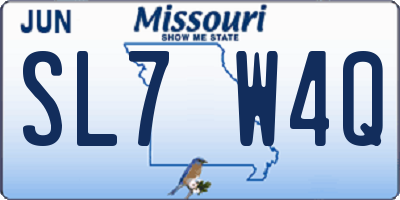 MO license plate SL7W4Q