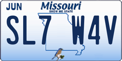MO license plate SL7W4V