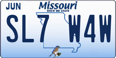MO license plate SL7W4W