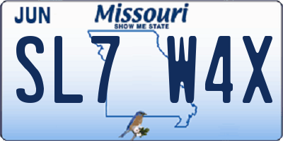 MO license plate SL7W4X