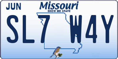 MO license plate SL7W4Y