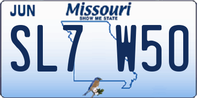 MO license plate SL7W5O