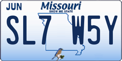 MO license plate SL7W5Y