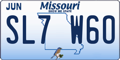 MO license plate SL7W6O