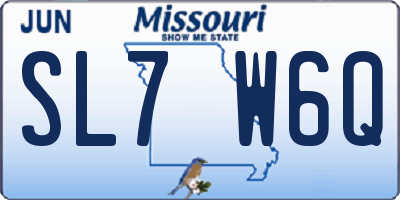 MO license plate SL7W6Q
