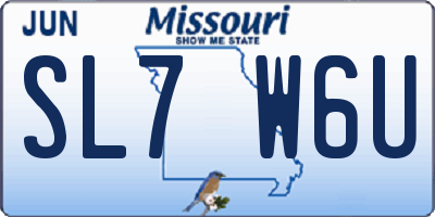 MO license plate SL7W6U
