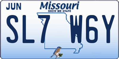 MO license plate SL7W6Y