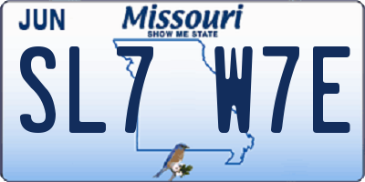 MO license plate SL7W7E