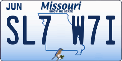 MO license plate SL7W7I