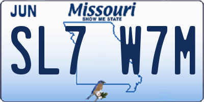 MO license plate SL7W7M