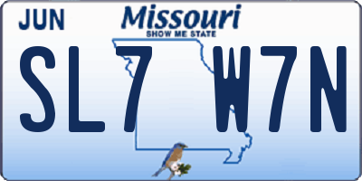 MO license plate SL7W7N