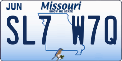 MO license plate SL7W7Q