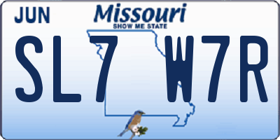 MO license plate SL7W7R