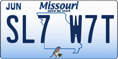 MO license plate SL7W7T