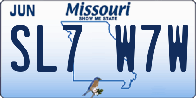 MO license plate SL7W7W