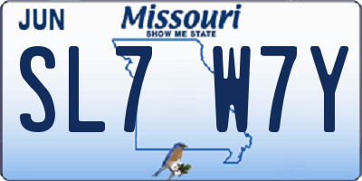 MO license plate SL7W7Y