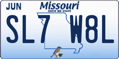 MO license plate SL7W8L
