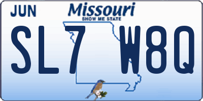 MO license plate SL7W8Q
