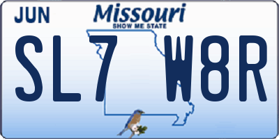 MO license plate SL7W8R