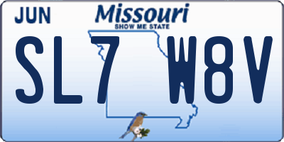 MO license plate SL7W8V