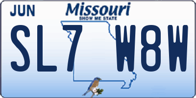 MO license plate SL7W8W