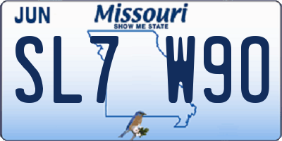 MO license plate SL7W9O